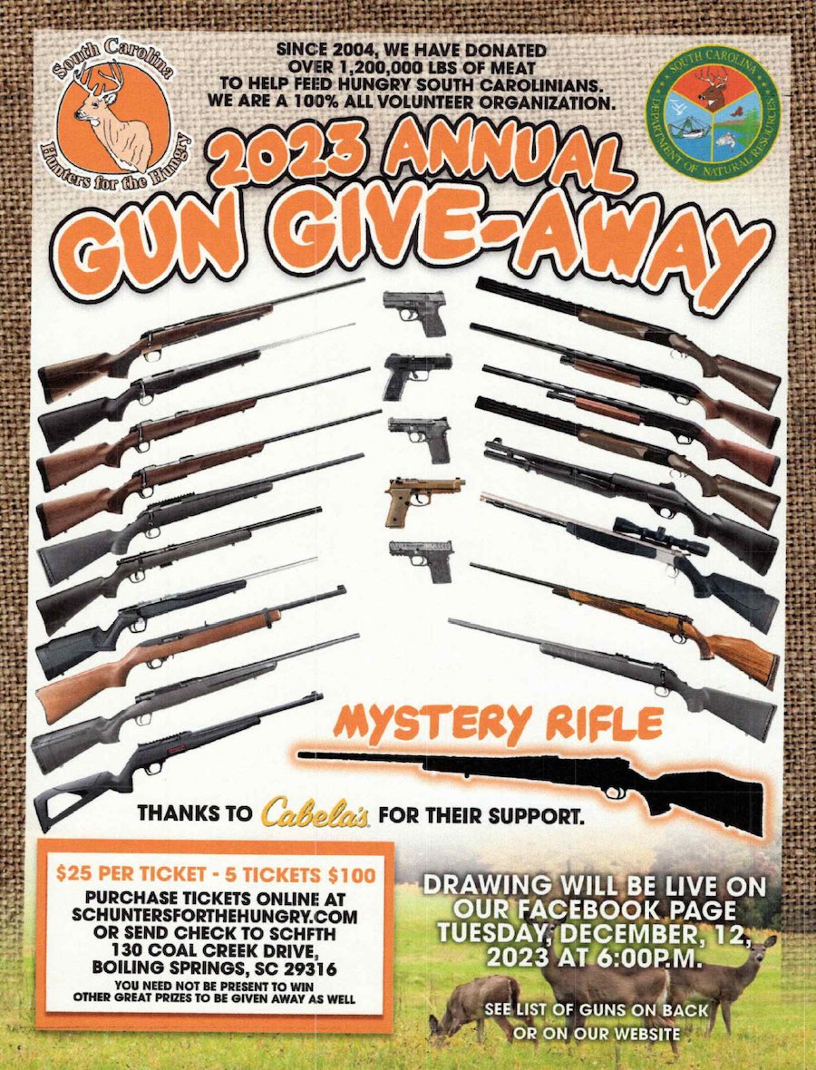 SC hunters for the hungry 2023 Gun Raffle